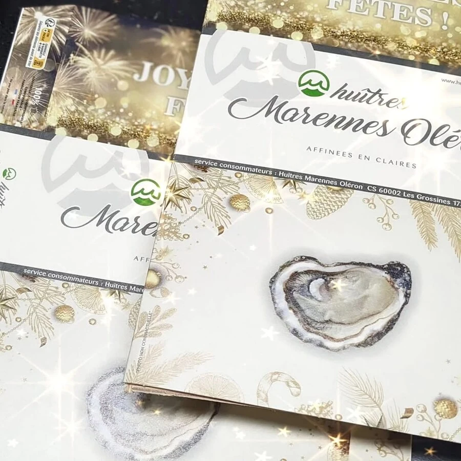 Impression d'emballage bourriches d'huîtres